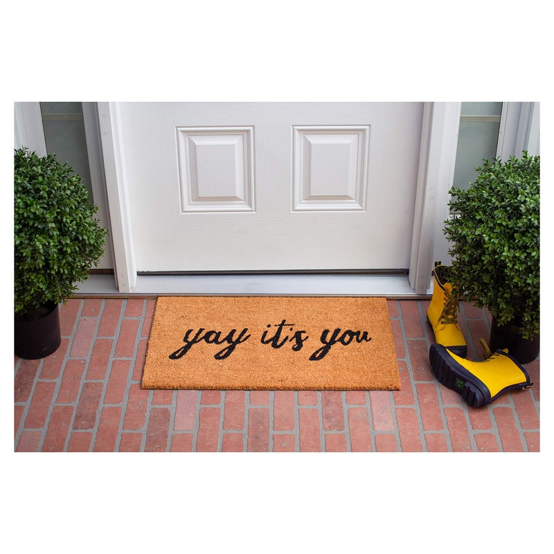 Calloway Mills AZ106051729 Yay It's You Doormat, 17" x 29", Natural/Black - Image 4